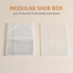 Modular XX-Large Shoe Organizer, Shoe Storage Organizer, 10 Pack Shoe Box Clear - Image 5