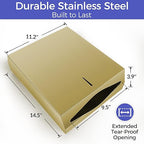 Paper Towel Dispenser Wall Mount, Brushed Gold Stainless Steel Commercial Paper - Image 5