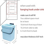 Kitchen Compost Bin Indoor for Counter Top, Hanging Small Trash Can - Image 4