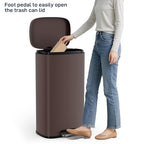 Arlopu 8 Gallon Step Trash Can, Stainless Steel Garbage Bin, Soft-Close Rubbish - Image 9