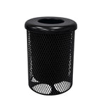 COATEDOUTDOORFURNITURE RFT-BLK Heavy Duty 32 Gallon Round Trash Receptacle by CoatedOutdoorFurniture