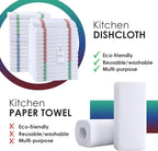 Dish Towels Set Size 15x25 Inch, 100% Cotton Soft & Absorbent Linen Kitchen - Image 2