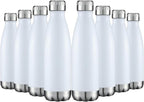 HASLE OUTFITTERS 17oz Stainless Steel Water Bottles Bulk, Vacuum Insulated by HASLEOUTFITTERS