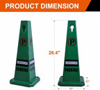 8-Pack 26.5" Caution Cones, 4-Sided Visible Safety Signs - Image 2