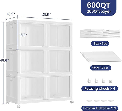 150GAL Large Stackable Storage Bins - Image 2