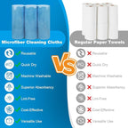 Microfiber Cleaning Cloth, 50 Sheets Shop Towels Commercial Grade Washcloths - Image 8