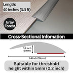 Floor Transition Strip Self Adhesive Carpet Wood Tile Vinyl Flooring Laminate - Image 2