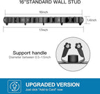 IMILLET Broom and Mop Holder Wall Mounted, Stainless Steel Broom Organizer - Image 3