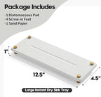 Water Absorbing Stone Sink Caddy Kitchen Sink Organizer Tray, Diatomite - Image 7