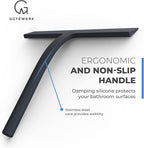 GÜTEWERK Shower Squeegee for Glass Doors, Silicone Window Squeegee, Bathroom - Image 2