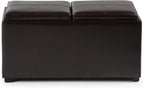SIMPLIHOME Avalon 35 inch Wide Contemporary Rectangle 5 Pc Storage Ottoman in - Image 8