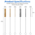 7 PCS Wire Brush Set, Brass Wire Brush and Stiff Bristle Metal Brush - Image 3