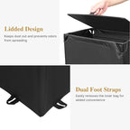 60L 2-in-1 Laundry Hamper with Laundry Backpack, Waterproof Basket with Lid - Image 6
