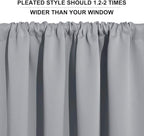 RYB HOME Blackout Curtains Grey - Image 5
