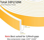 High Density Foam Weather Stripping Door Seal Strip Insulation Tape Roll - Image 5