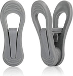 Tinfol 24pc Grey Plastic Hanger Clips, Strong Pinch Grip Finger Clips by Tinfol