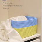 Hopegiver Woven Storage Baskets 11x8x7 Inch, 3 Pack Collapsible Cube Storage Bin - Image 4
