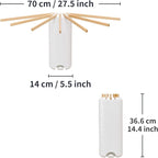 LEQ Wall Mounted Clothes Drying Rack, Garment Rack Foldable Space Saving - Image 7