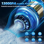 PATO Handheld Vacuum, 13000PA Portable Cordless Car Vacuum Cleaner, Suction and - Image 3
