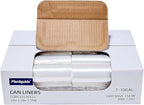 7-10 Gallon Clear Trash Can Liners, Wholesale 1000 Count, High Density Garbage by Plastiguide