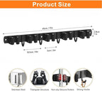 2 Pack Mop and Broom Holder Wall Mount, Non-slip Broom Hanger Wall Mount - Image 5