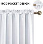 DWCN Blackout Curtains for Bedroom – Rod Pocket Thermal Insulated Noise - Image 4
