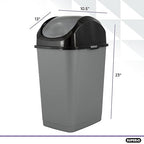 Superio Trash Can with Swing Top Lid 9 Gallon - Image 2