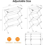 3 Tier Clothes Drying Rack, Foldable & Portable Clothing Drying Rack, - Image 3