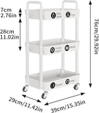 Laiensia 3-Tier Rolling Cart - Image 6