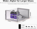 Kuject X-Large Shoe Storage Boxes Organizers Clear Plastic Stackable 12 Pack - Image 2