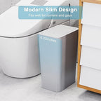 N. NETDOT 3 Pack 10 Liter / 2.6 Gallon Bathroom Trash Can, Small Trash Can - Image 2