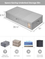 StorageWorks 2-Pack Jumbo Under Bed Storage Bins - Image 2