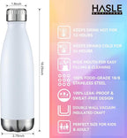HASLE OUTFITTERS 17oz Stainless Steel Water Bottles, Vacuum Insulated Water - Image 5