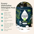 Puracy Dishwasher Pods, Natural Dishwasher Detergent, Citrus Skies Dish tabs - Image 2