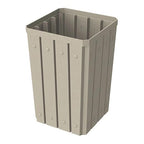32 Gallon Square Slatted 100% Recycled Plastic Heavy-Duty Commercial Outdoor - Image 4