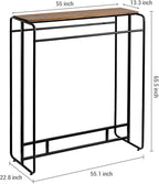 MyGift Dual Clothing Rack, Commercial Urban Black Metal Freestanding Large - Image 5