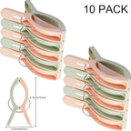 10 Pack Beach Towel Clips for Beach Chairs Jumbo Size Towel Clamps Lounge Pool - Image 2