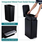 13.2 Gallon / 50L Kitchen Trash Can, Slim Stainless Steel Garbage Can - Image 2