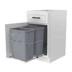 Double Pull-Out Trash Can for Under Kitchen Cabinets Include Double 35QT Trash - Image 8
