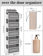 Over The Door Organizer, 5 Shelves Closet Door Hanging Organizer - Image 2
