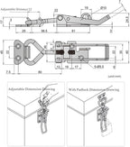 Adjustable Latch Buckle Cabinet Boxes Lever Handle Toggle Catch Latch Lock - Image 5