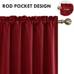 DWCN Blackout Curtains for Bedroom – Rod Pocket Thermal Insulated Noise - Image 4