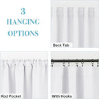 RYB HOME Blackout Curtains for Living Room, Back Tab & Rod Pocket Top - Image 6
