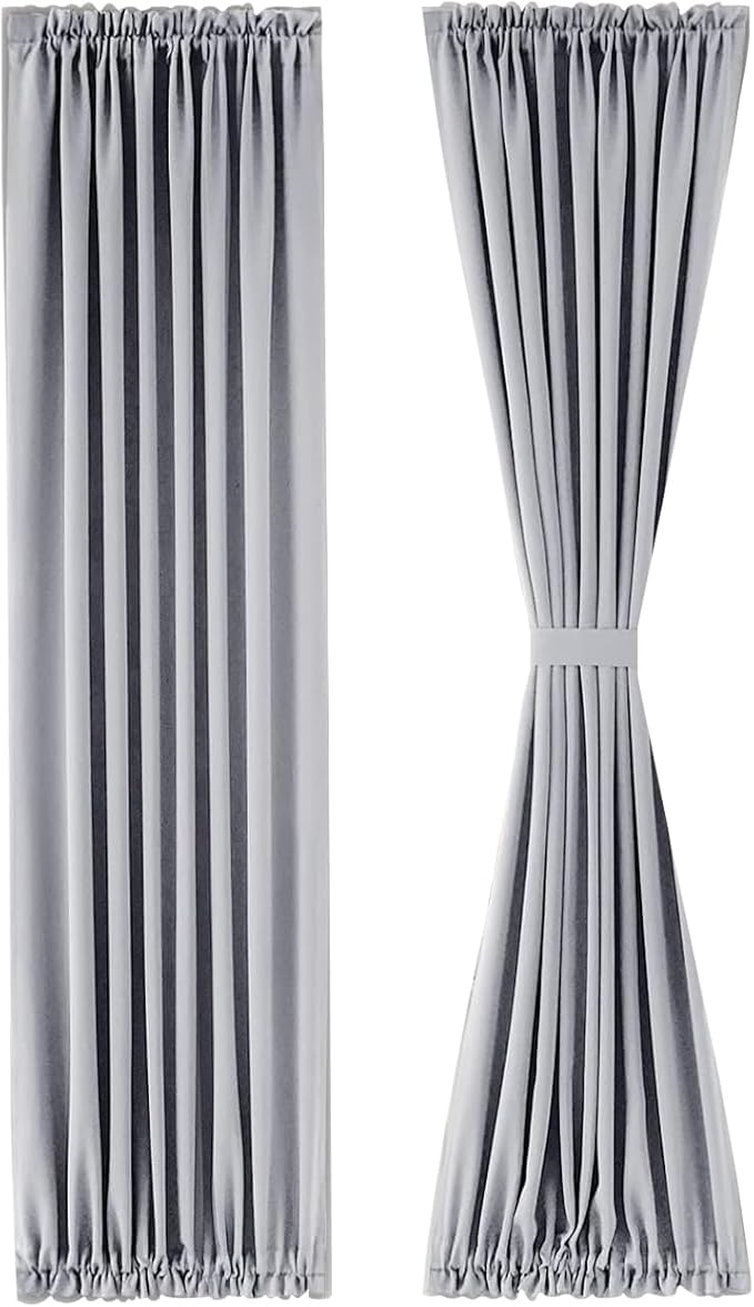 DWCN French Door Curtains – Rod Pocket Thermal Blackout Curtain - Image 6