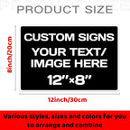 customizable sign, Aluminum Weatherproof Metal Sign Multiple Sizes Custom - Image 2