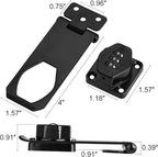 Cozy Tower 4 inch 180 Degrees Hasp Combination Lock - Image 2
