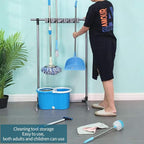 Broom Mop Holder Floor-Mounted mop Rack Cleaning Tool storage - Image 4