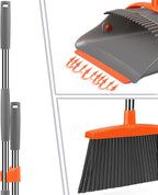 Broom and Dustpan Set for Home, Broom and Dustpan Combo for Office, Long Handle - Image 4