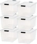 IRIS USA 72 Qt Stackable Plastic Storage Bins by IRISUSA