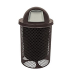 COATEDOUTDOORFURNITURE RDT-BRW Heavy Duty 32 Gallon Round Trash Receptacle by CoatedOutdoorFurniture